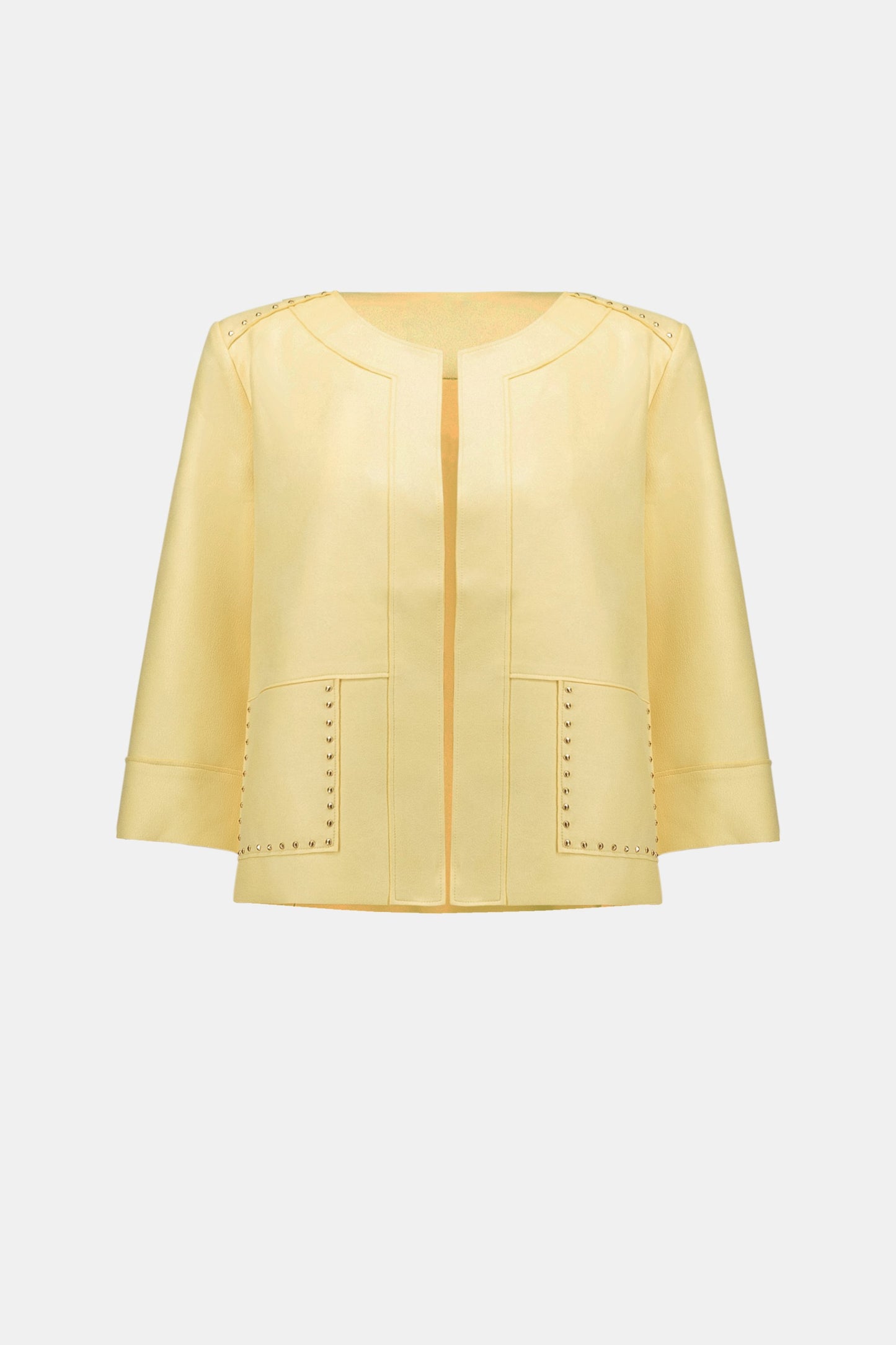 Foiled Scuba Suede Boxy Jacket With Stud Details
262905