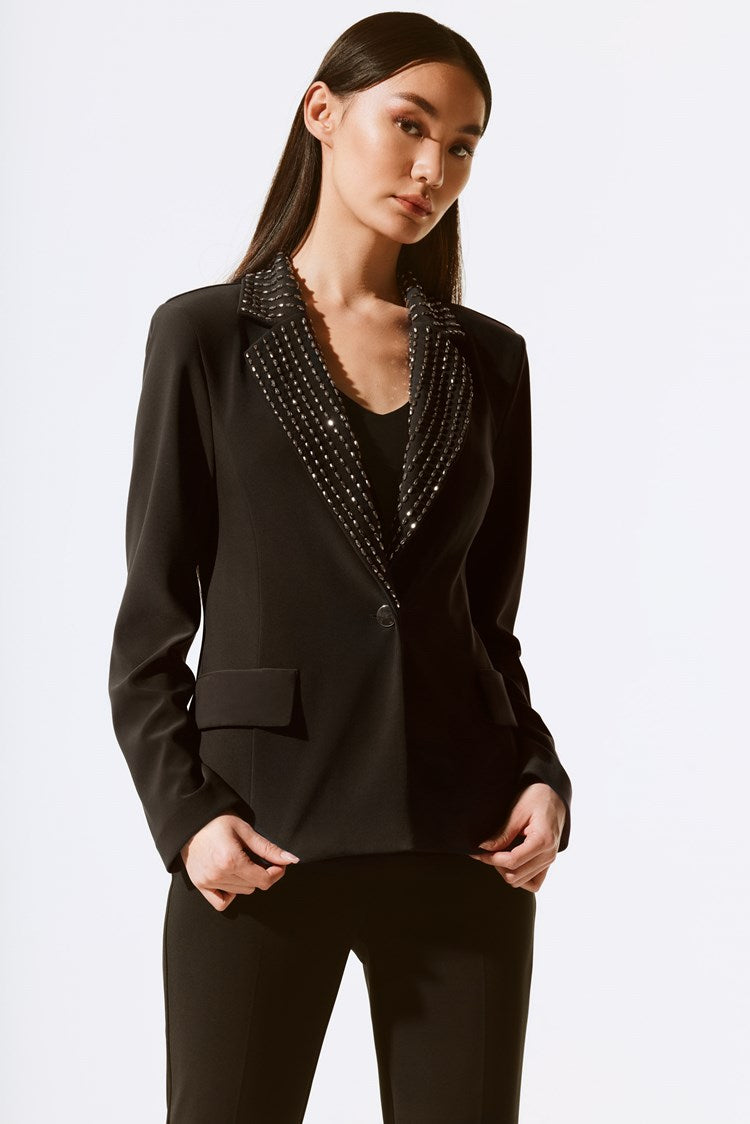 243731 Joseph ribkoff fitted embellished blazer