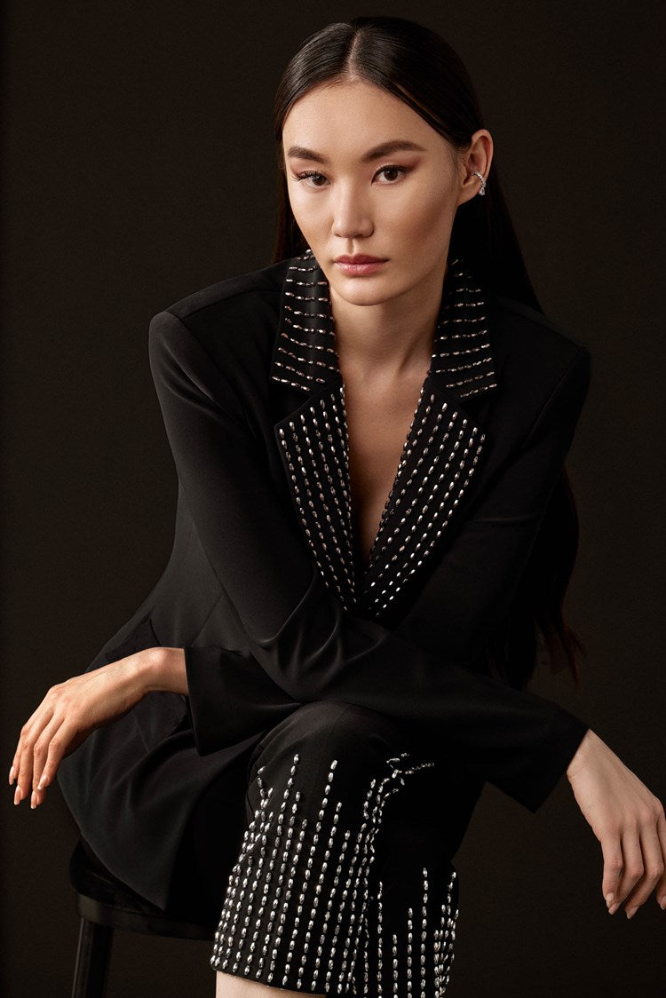 243731 Joseph ribkoff fitted embellished blazer