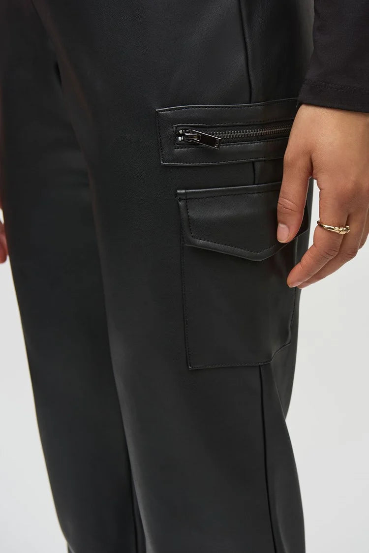 244939 Joseph ribkoff leatherette slim fit pull on pants