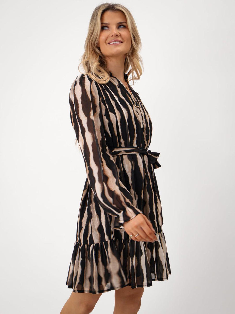 VENUS MINI DRESS IN BEIGE PRINT