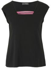 Doris Stretch Cap Sleeve Top – Black with Pink Trim
Product Code: 548270