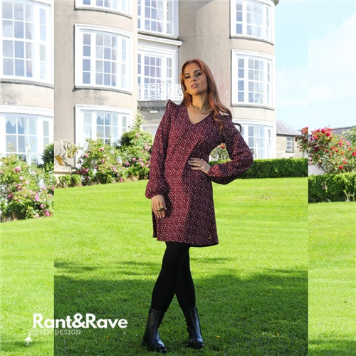Delma burgundy dress
