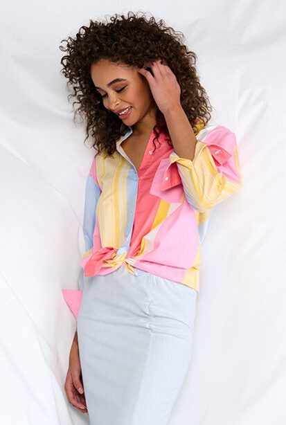K-Design stripe shirt