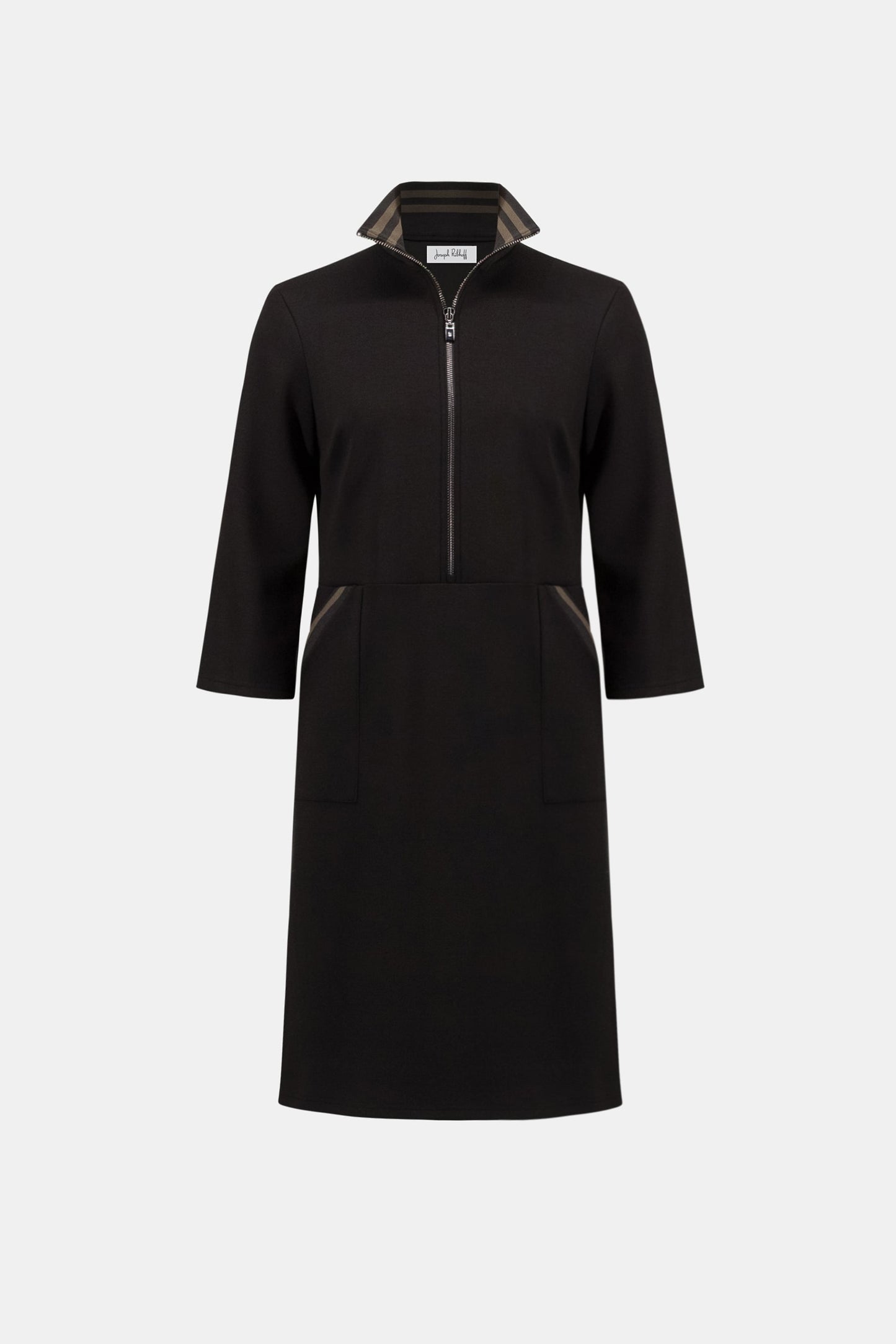 JOSEPH RIBKOFF Scuba Jersey Funnel-Neck Straight Dress 263615