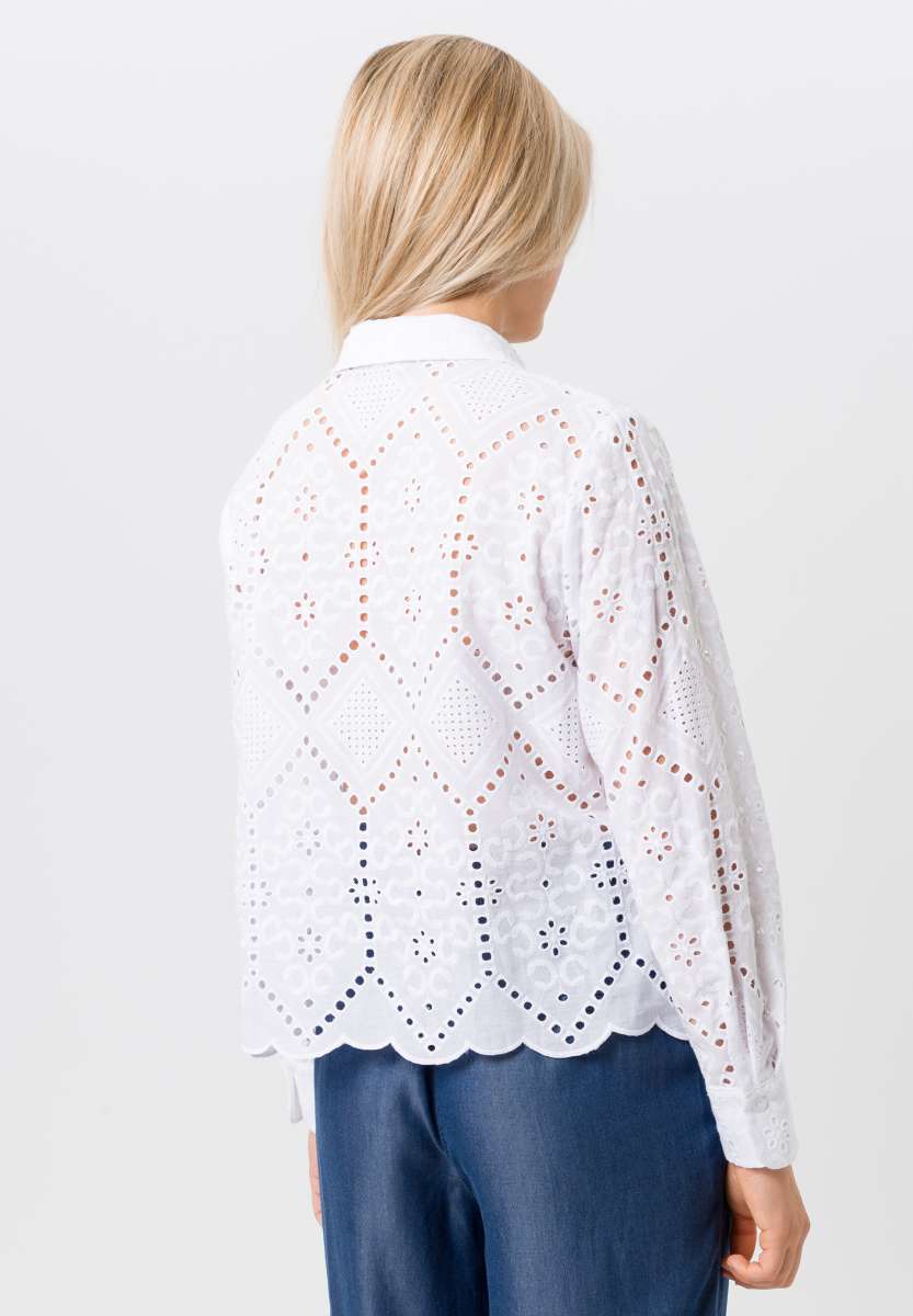 Tuzzi lazer cut white blouse