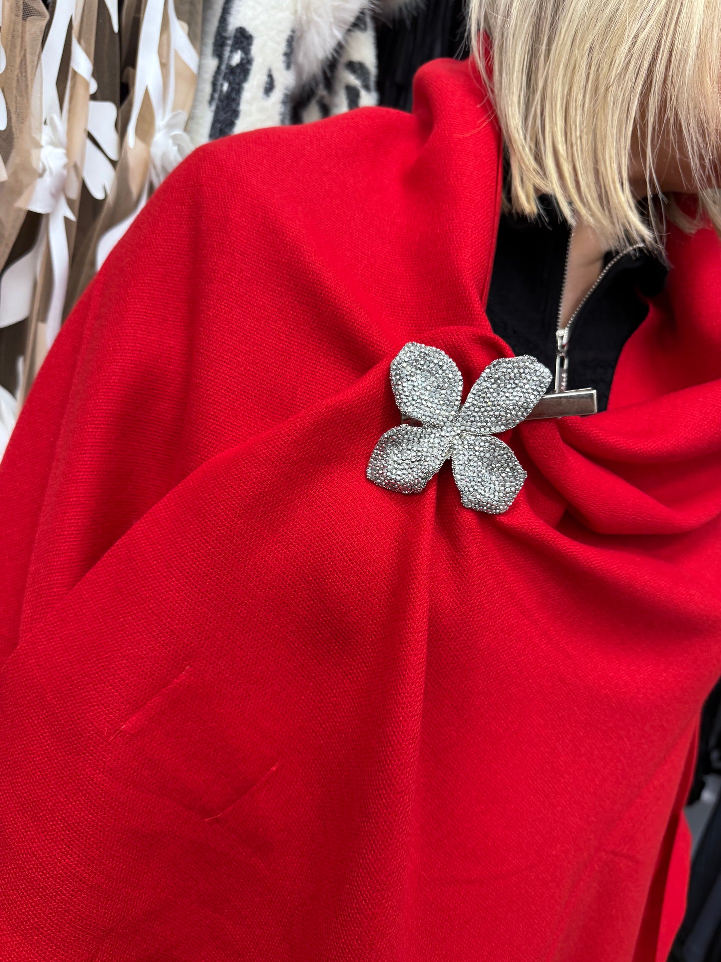 Day April Plain scarf in red