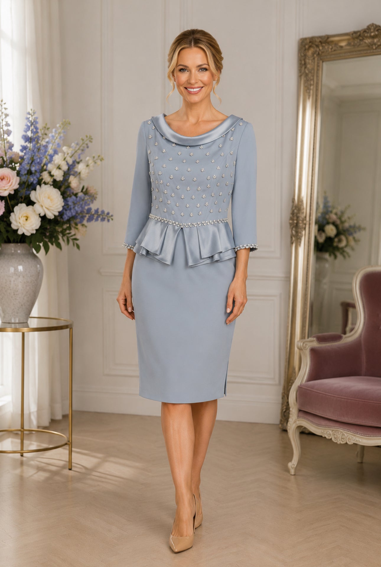 SALE- Couture Club dress in sliver