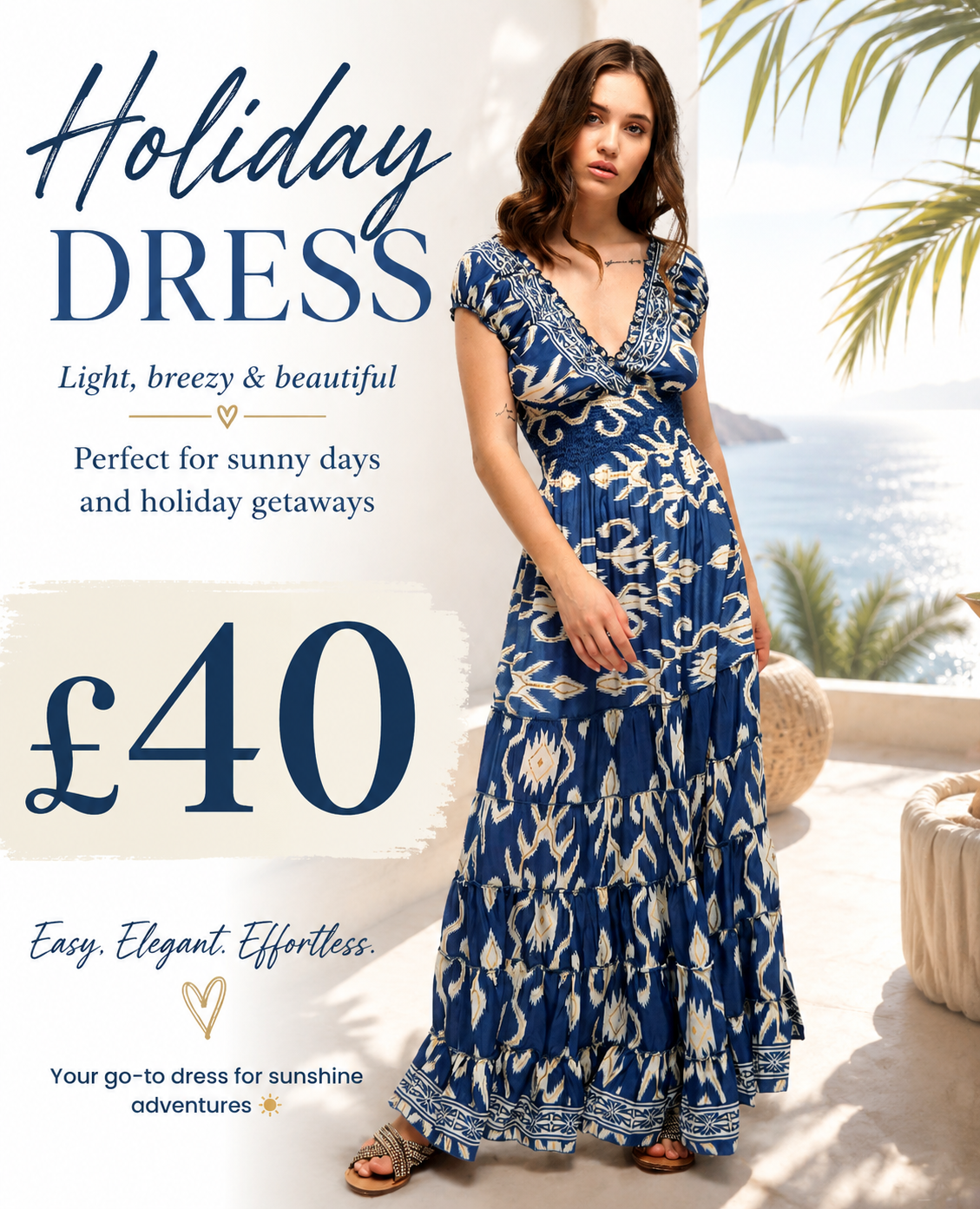 Ble 0012 blue holiday maxi dress