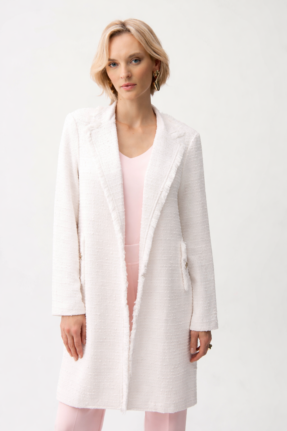 JOSEPH RIBKOFF 261109 Chic Collarless Blazer Coat Style