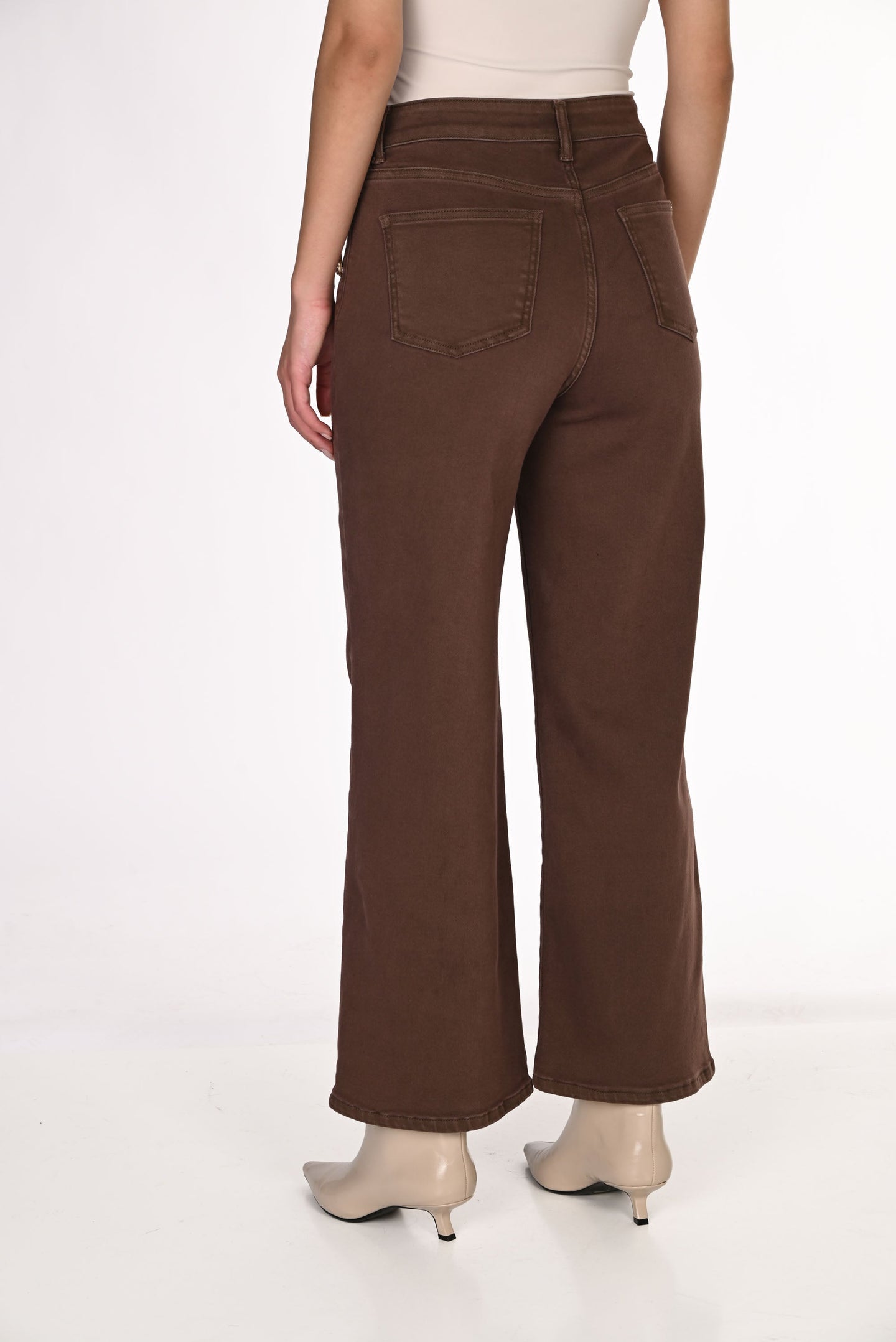 FRANK LYMAN 263789 woven denim pant in brown