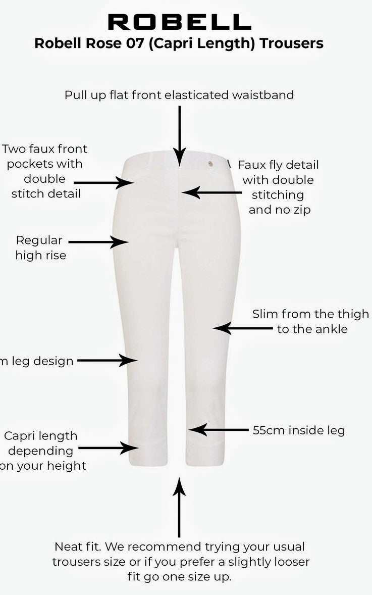 Robell rose 3/4 slim fit