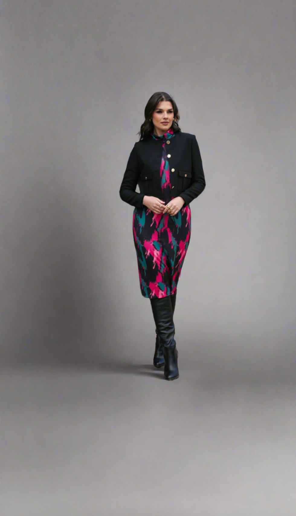 Luna magenta dress