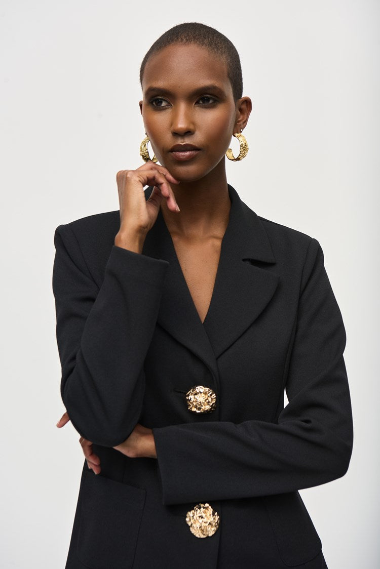 Joseph Ribkoff Statement Button Blazer – Black 243160