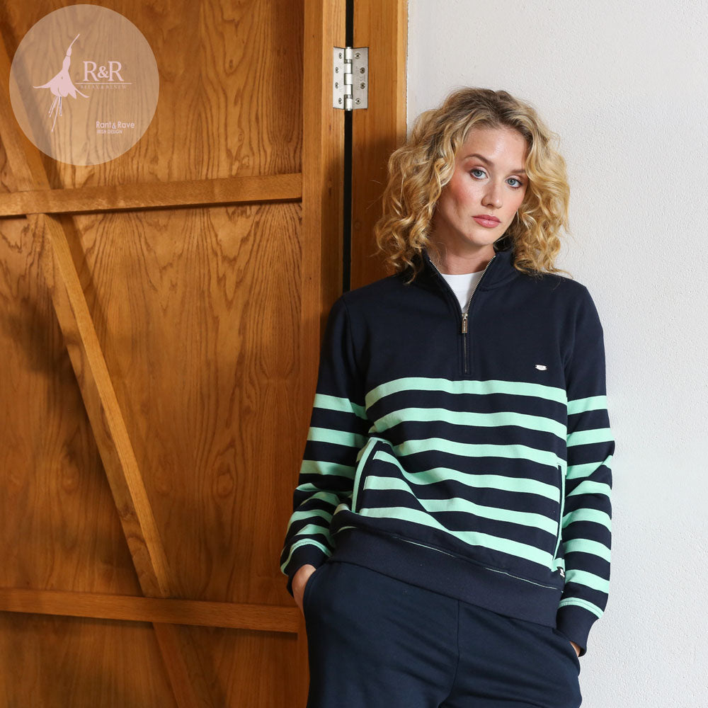 Lena navy half zip