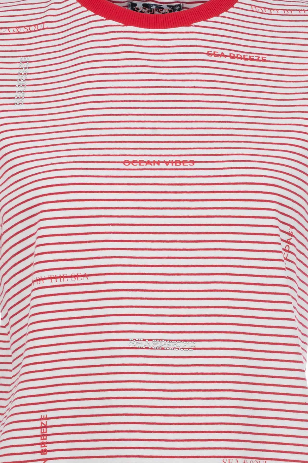 Sequesto red stripe t shirt