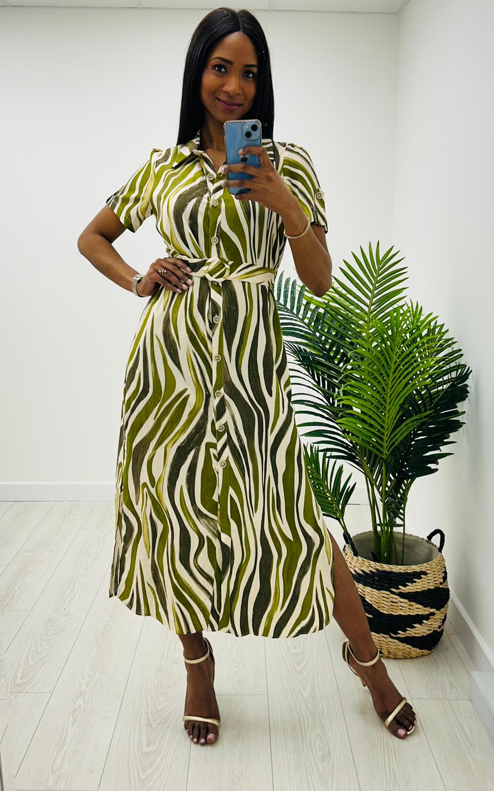 Khaki olive dress