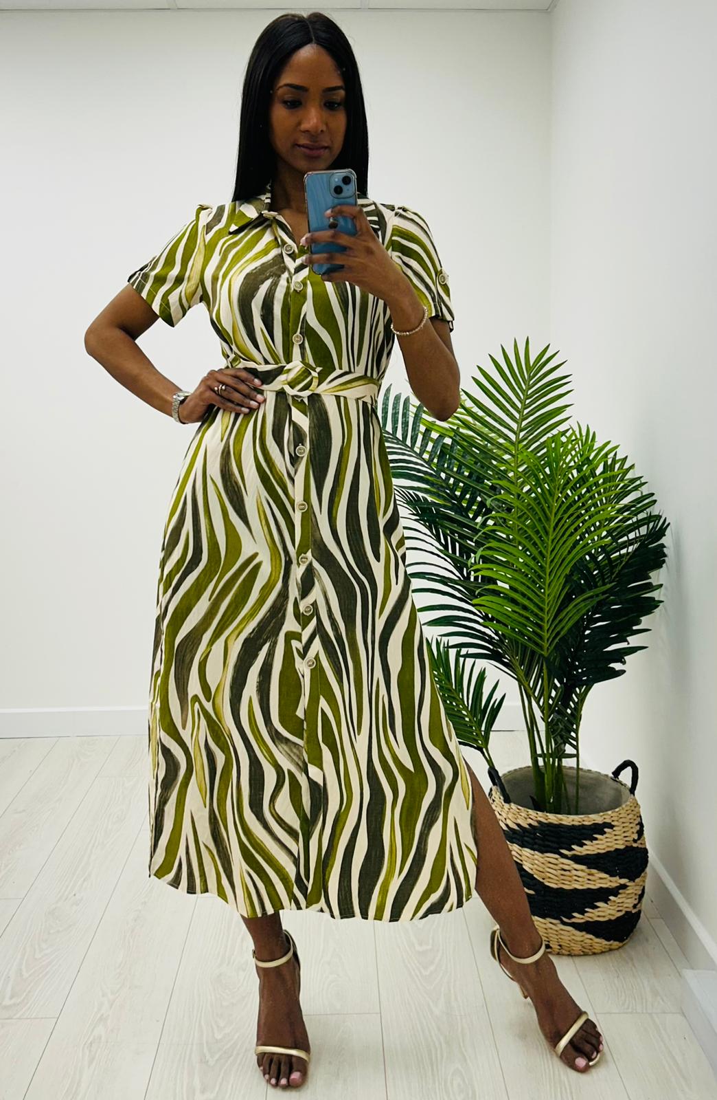 Khaki olive dress