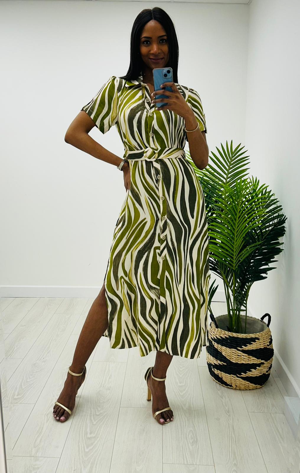 Khaki olive dress