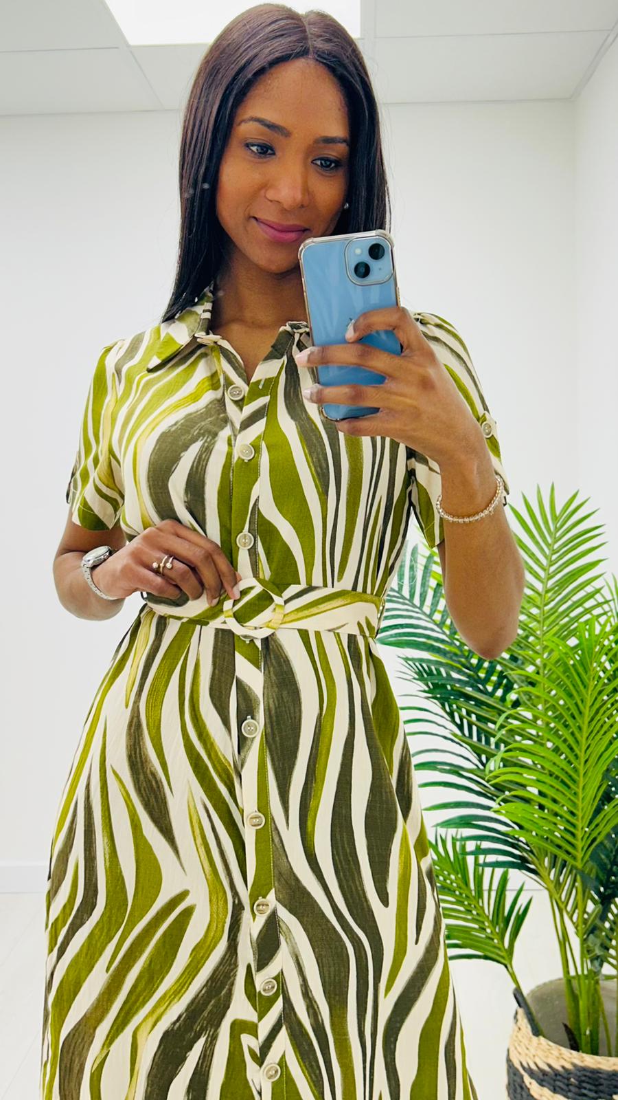 Khaki olive dress