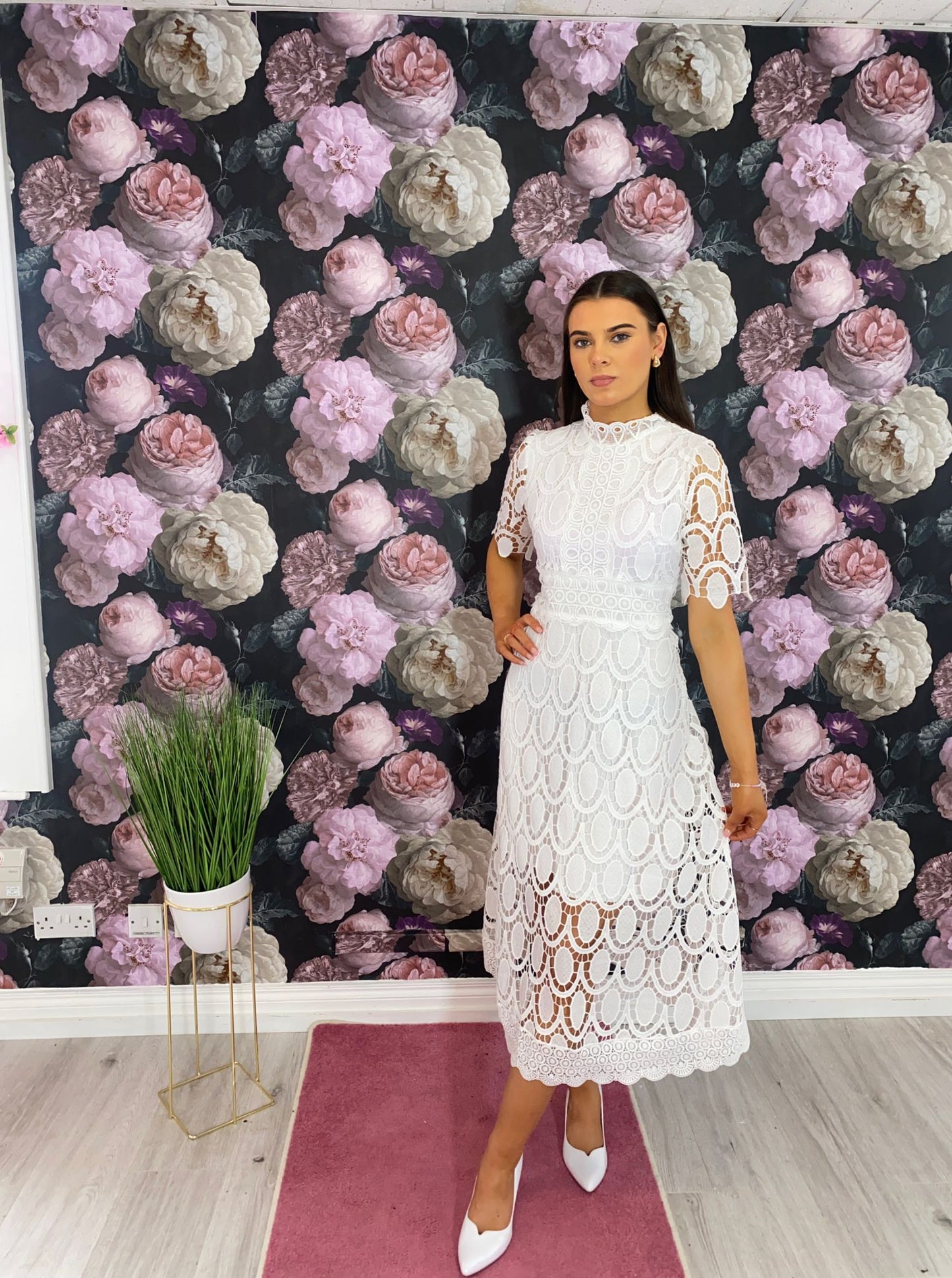 Lacey white dress