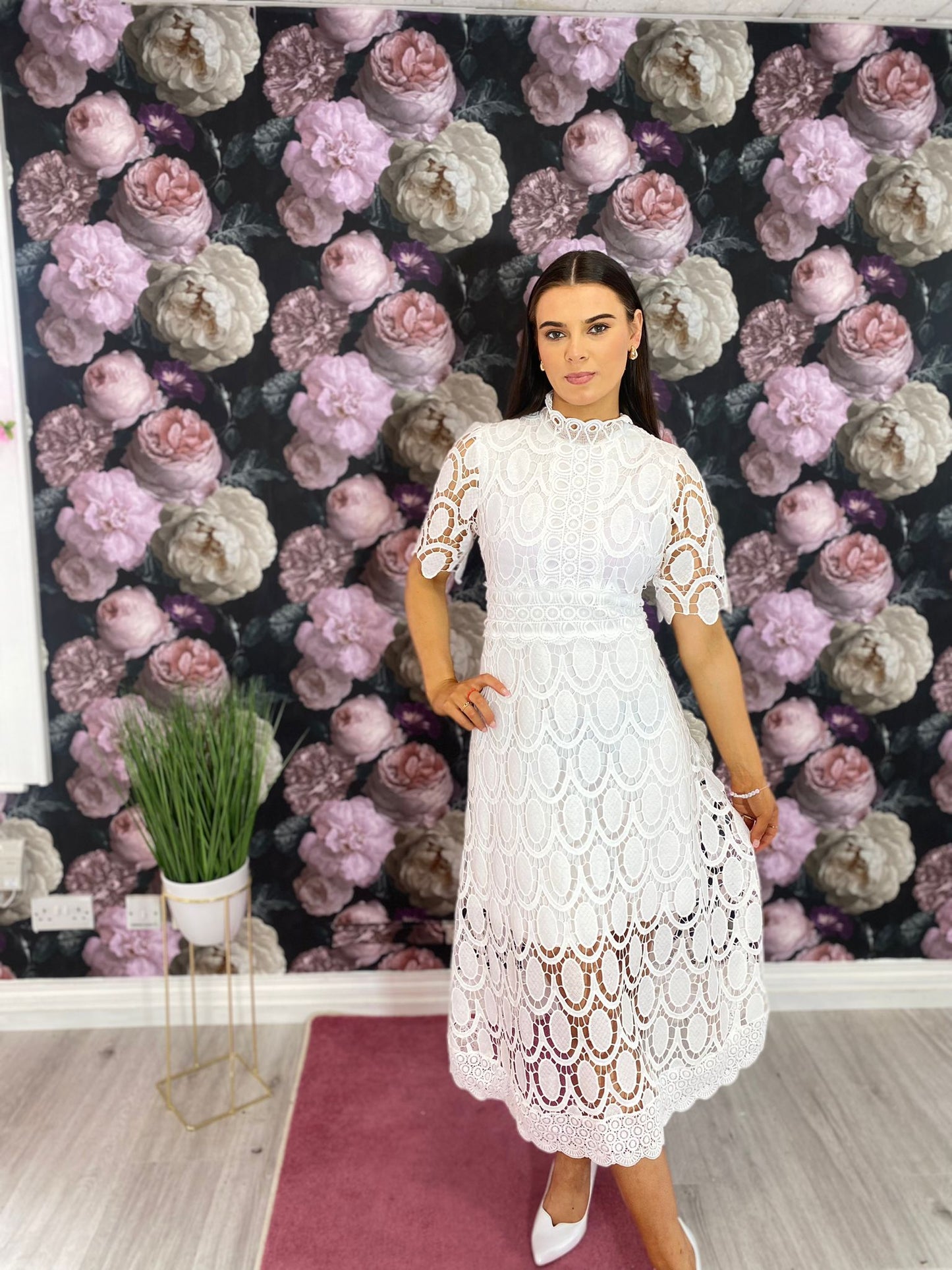 Lacey white dress