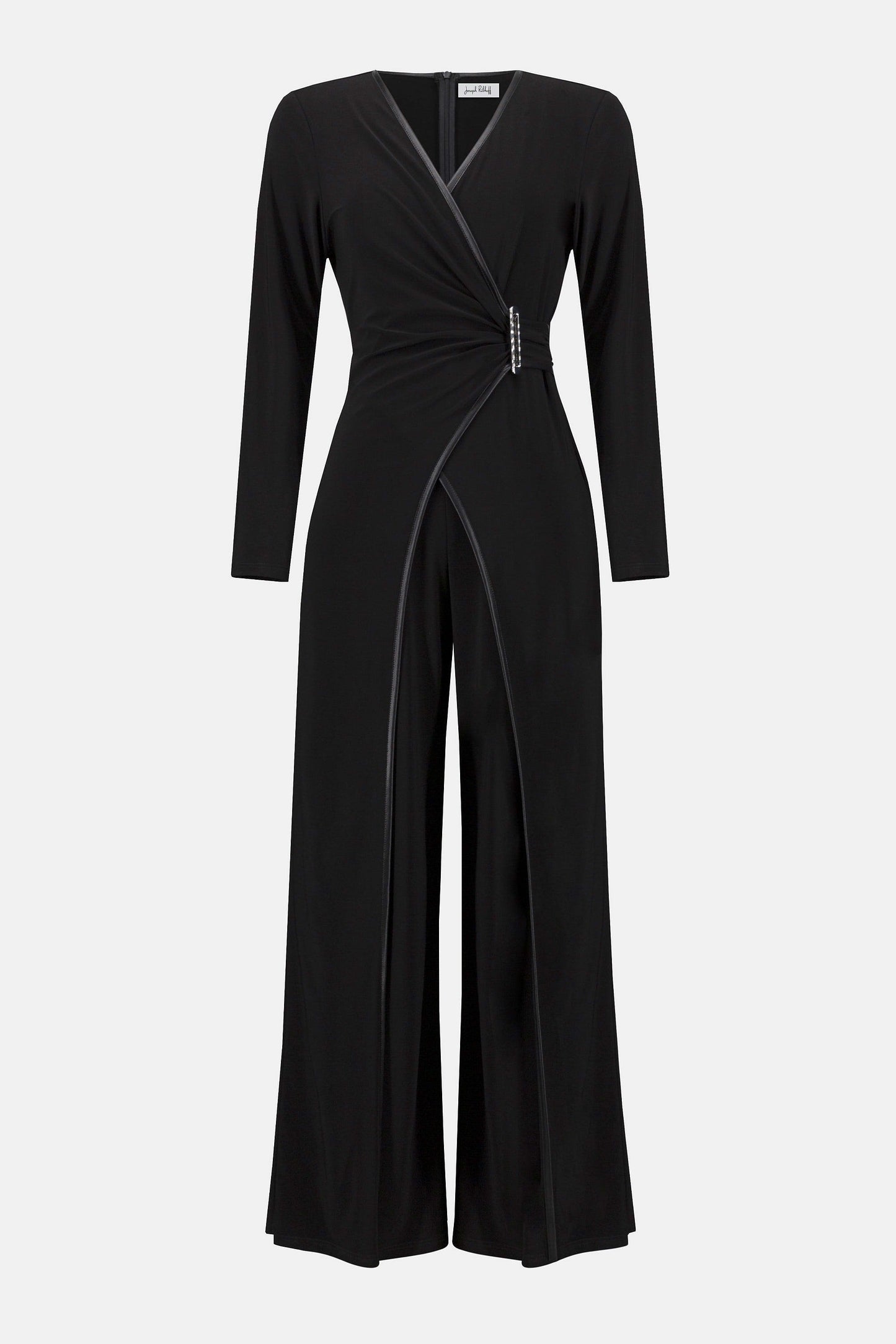 Silky Knit & Leatherette Wide-Leg Jumpsuit
253249
_