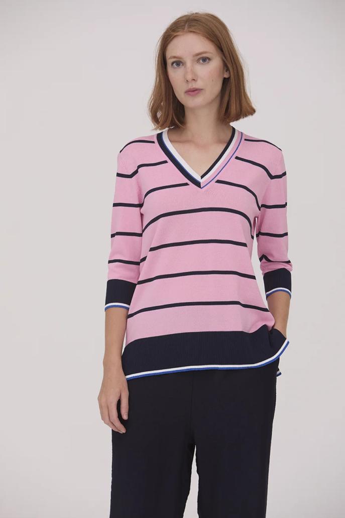 Scorzzo pink/navy jumper