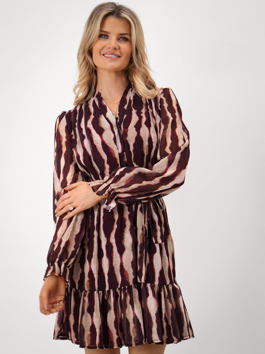 VENUS MINI DRESS IN PURPLE PRINT