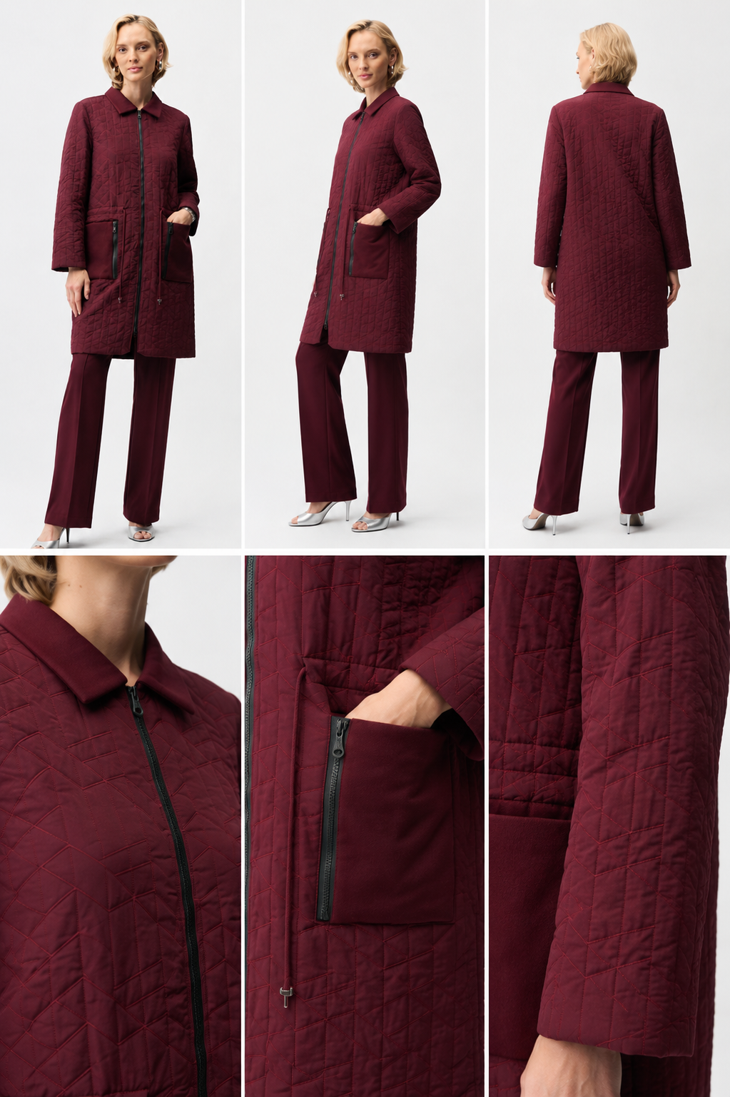 Inco Coat 6080 – Burgundy Quilted Coat