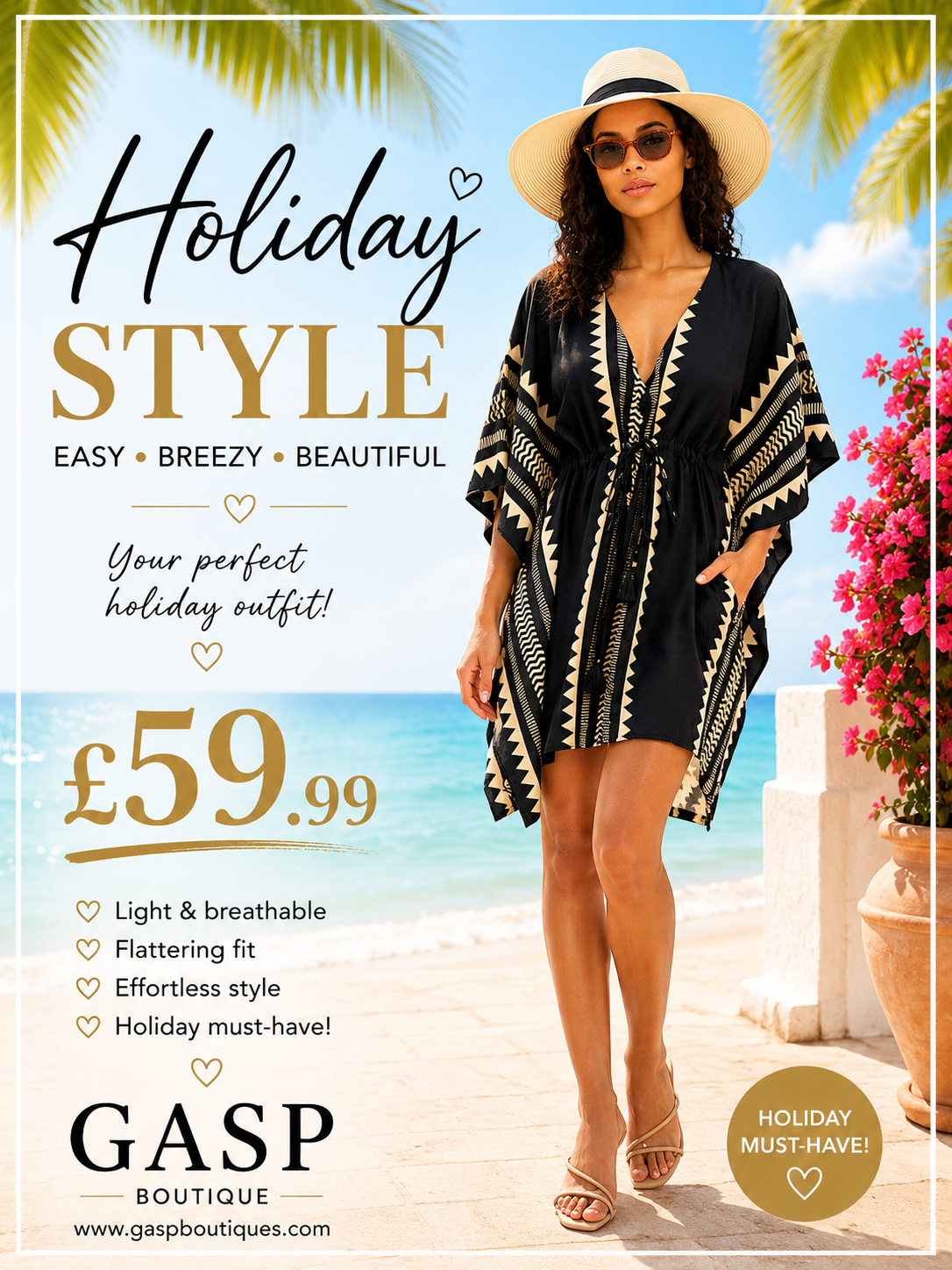 Ble 1224 black & beige holiday dress