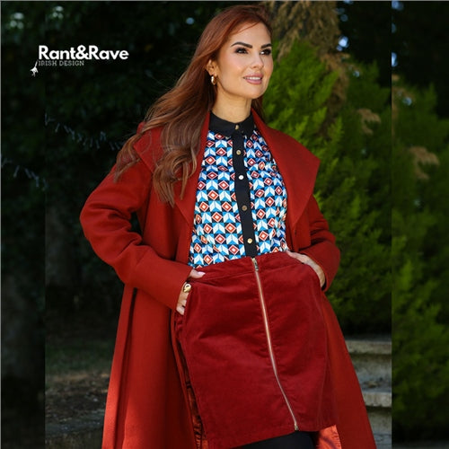 Kelila rust cord skirt