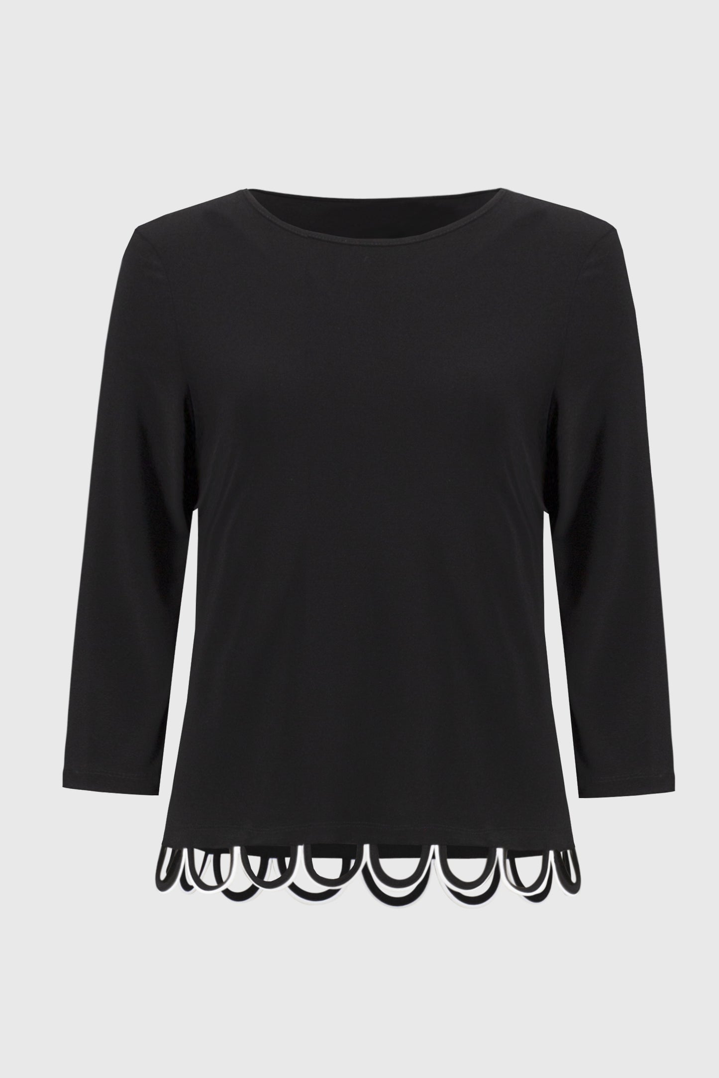 Joseph Ribkoff Silky Knit Loop Detail Fitted Top 251133