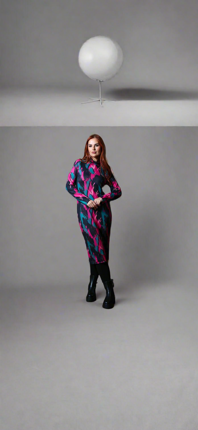 Luna magenta dress