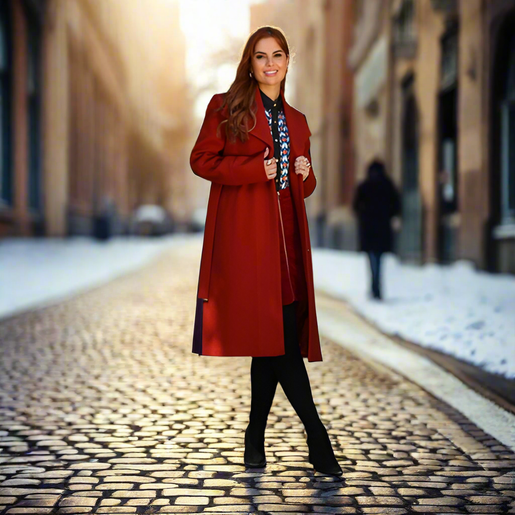 Mary -kate rust coat