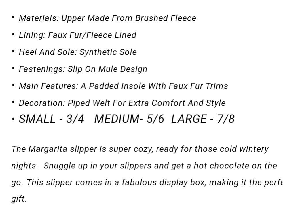 Margarita slipper