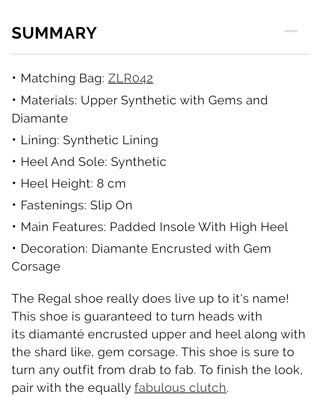 Regal silver shoe
