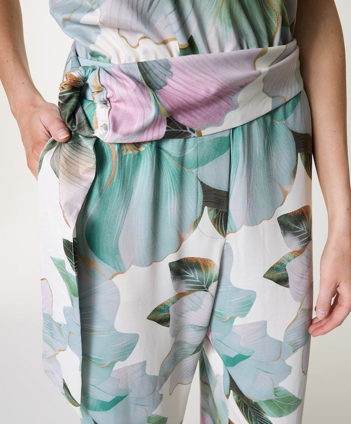 K-Design Floral Jumpsuit – Soft Mint Multi