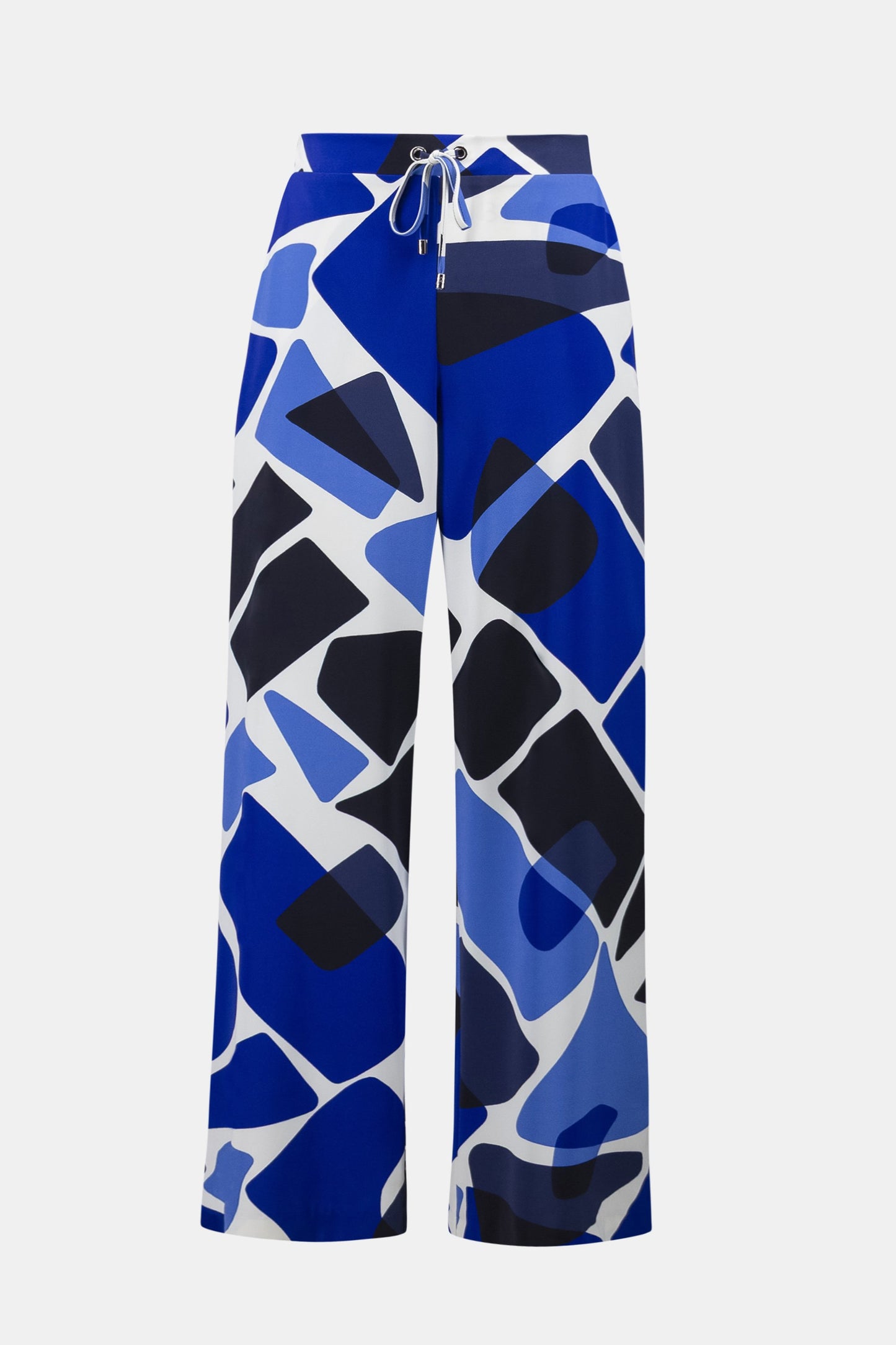 JOSEPH RIBKOFF 262155 Recycled Woven Geometric Print Wide Leg Pull-On Pants
