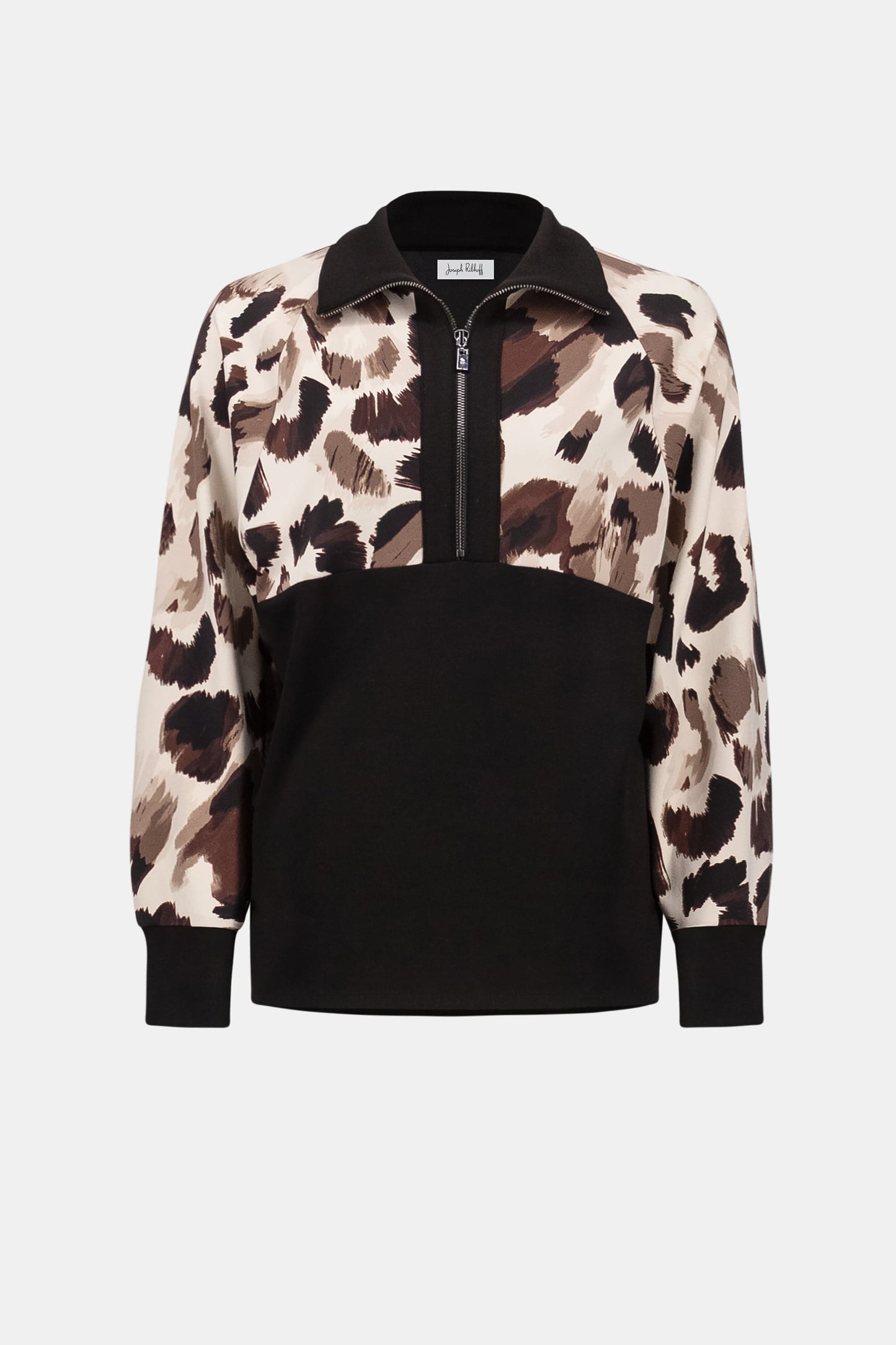 Silky Knit And Scuba Jersey Animal Print Boxy Top
263609