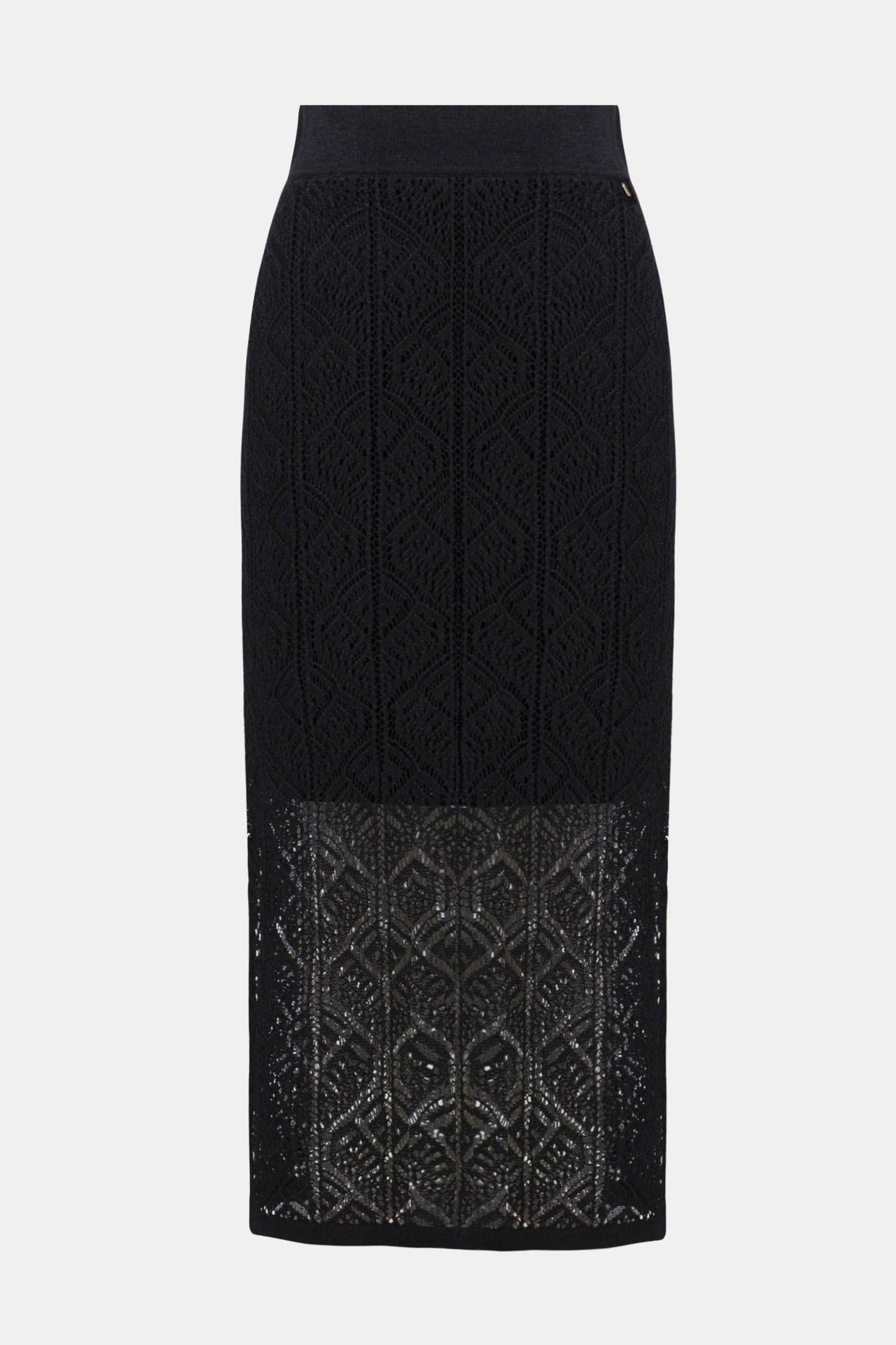 Cotton Blend Open Stitch Pencil Skirt
261928