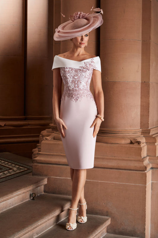 SALE- Veni Infantino dress blush/ivory