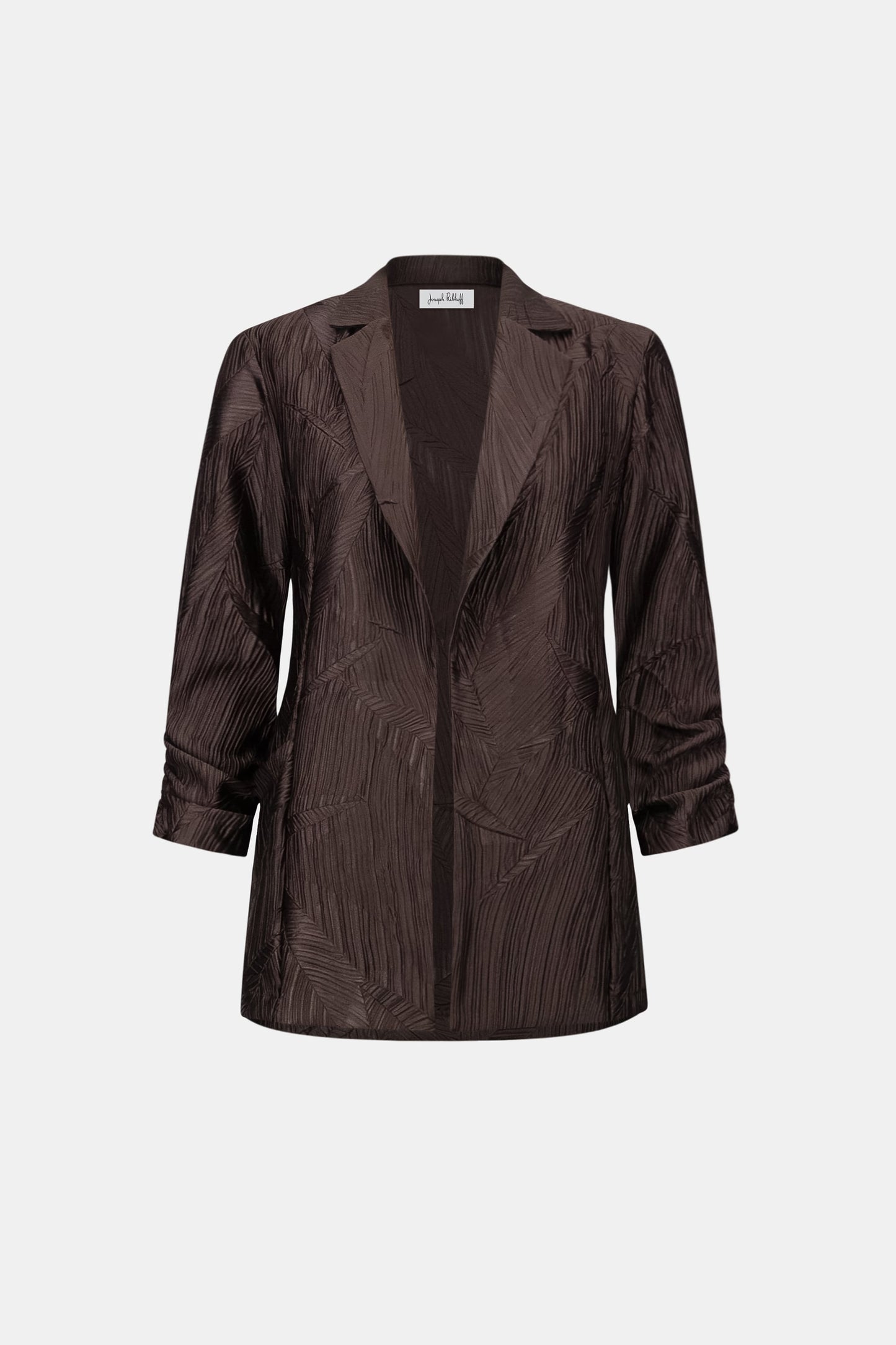 JOSEPH RIBKOFF Pleated Satin Open Blazer 263050