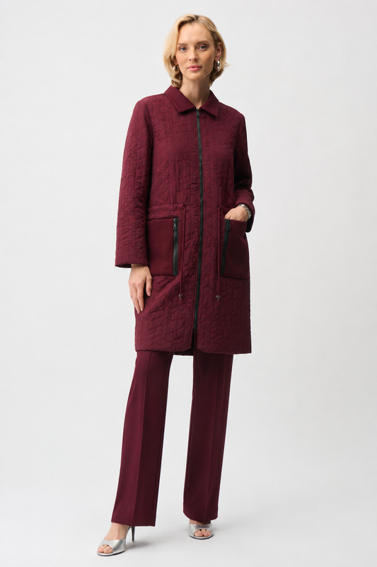 Inco Coat 6080 – Burgundy Quilted Coat