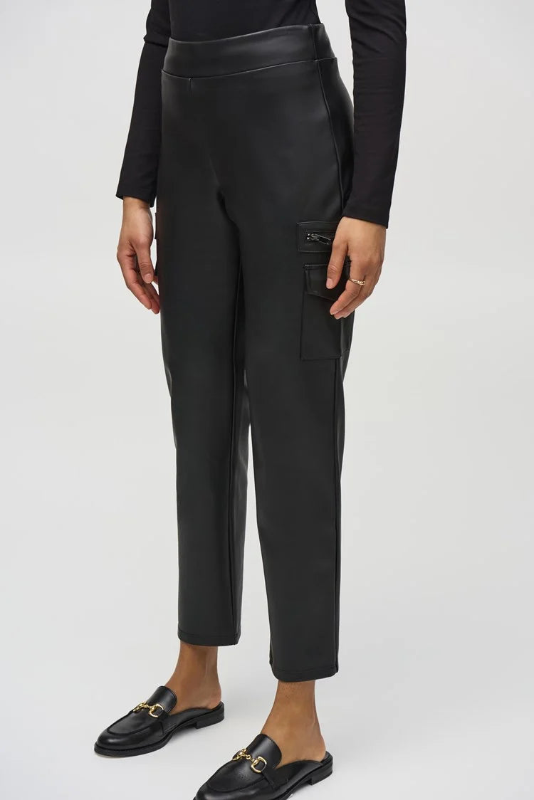 244939 Joseph ribkoff leatherette slim fit pull on pants