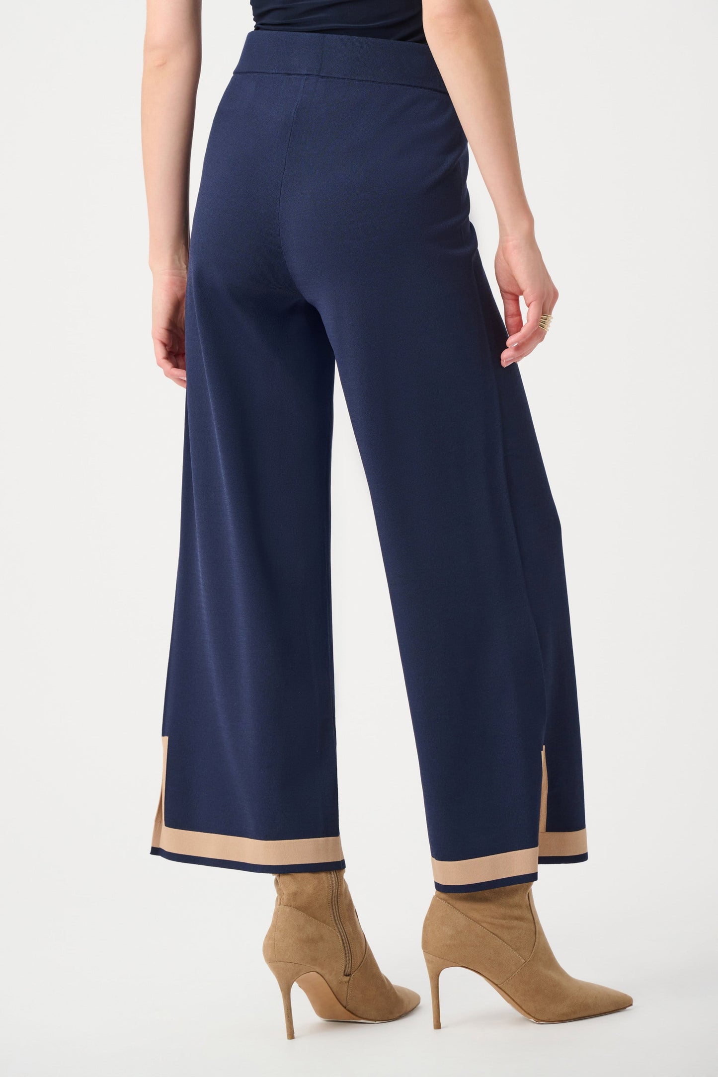 JOSEPH RIBKOFF Sweater Knit Colour Block Culotte Pants 253910F26