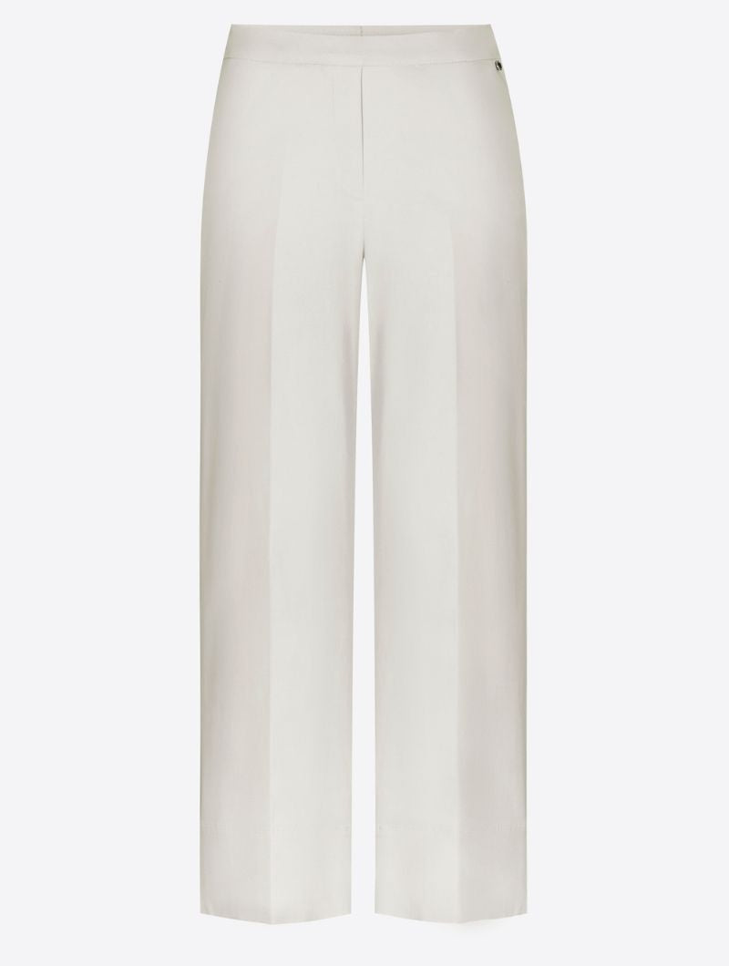 Fabienne3-700 Wide Leg Cropped Trousers in Chalk from Stehmann