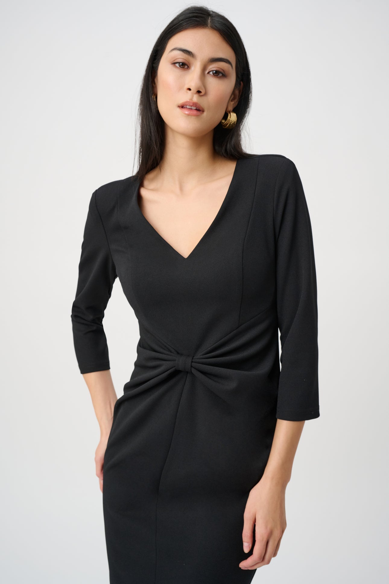 JOSEPH RIBKOFF 263150 SCUBA CREPE KNOTTED-WAIST SHEATH DRESS STYLE