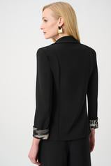 JOSEPH RIBKOFF 263747 SILKY KNIT FITTED BLAZER WITH ADAPTABLE CUFF STYLE