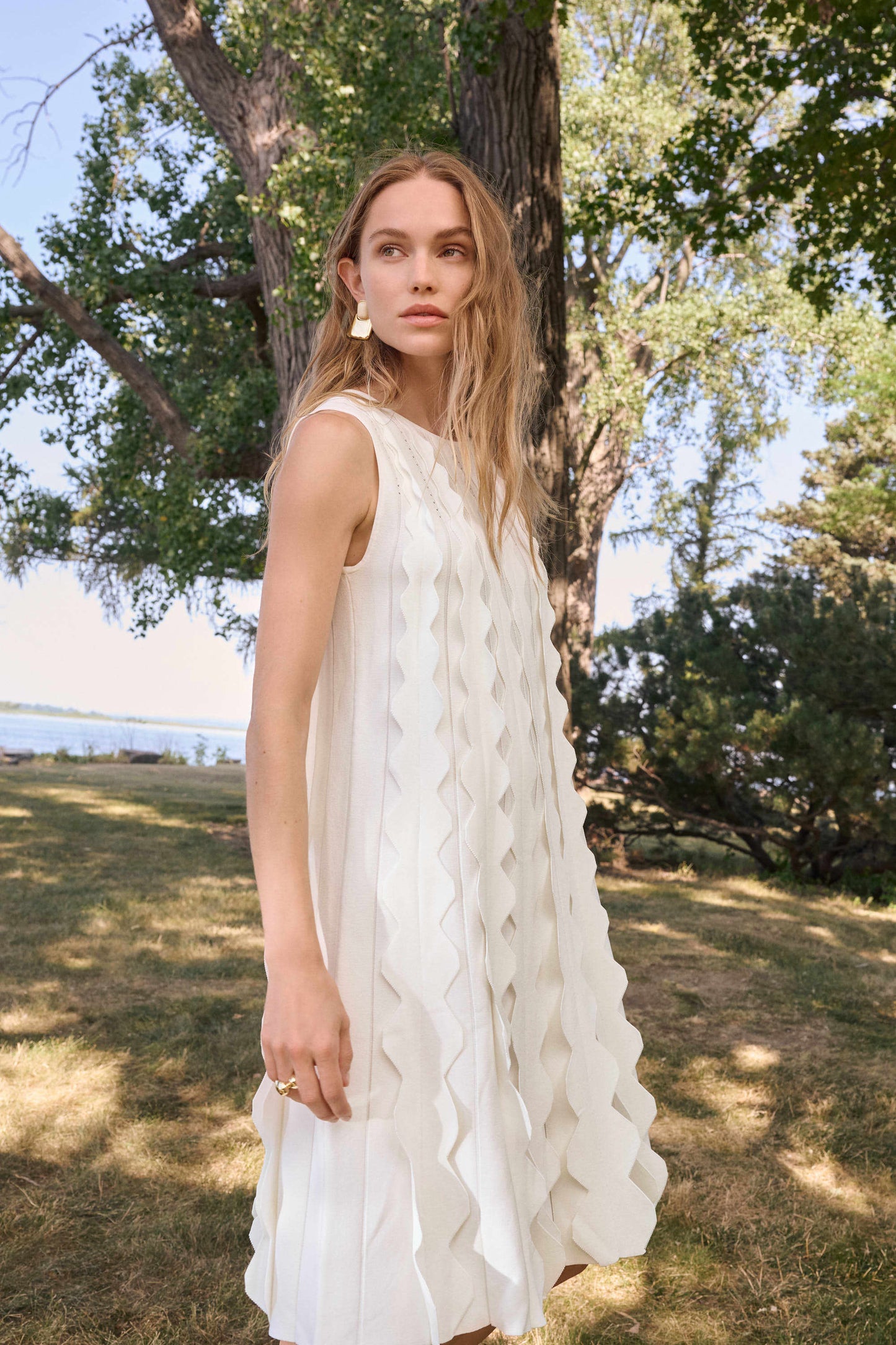 JOSPH RIBKOFF Viscose Sweater Knit Sleeveless A-Line Dress
262961